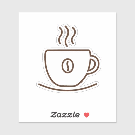 Koffiebeker Sticker (Vel)