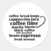 Koffiebeker Sticker (Voorkant)