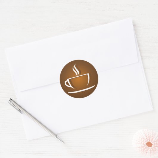 Koffiebeker Sticker (Envelop)