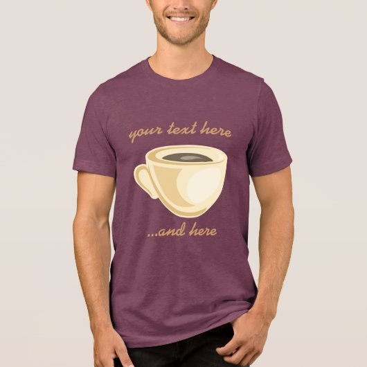 Koffiebeker Tri-Blend Shirt (Voorkant)