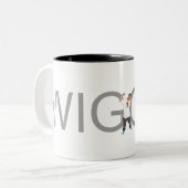 Koffiebeker Tweekleurige Koffiemok (Voorkant links)