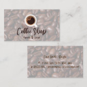 Koffiebeker Uitzicht bovenaan | Koffiebonen Visitekaartje (Voorkant / Achterkant)