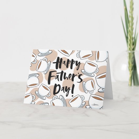Koffiebeker-Vaderdag Kaart (Voorkant)