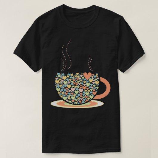 Koffiebeker van de liefde Tea Lovers Barista Heart T-shirt (Design voorkant)