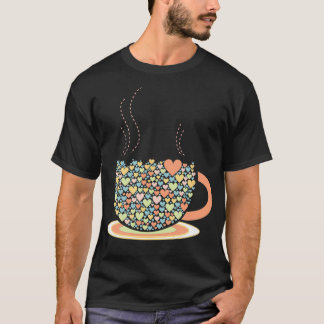 Koffiebeker van de liefde Tea Lovers Barista Heart T-shirt