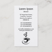 Koffiebeker verticaal - wit en donkerblauw 001744 visitekaartje (Achterkant)