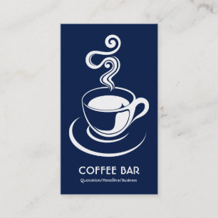 Koffiebeker verticaal - wit en donkerblauw 001744 visitekaartje