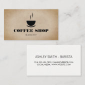 Koffiebeker Visitekaartje (Voorkant / Achterkant)