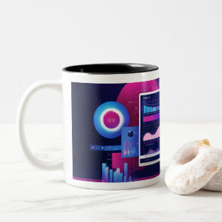 Koffiebeker voor data-analist tweekleurige koffiemok