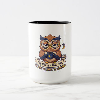 Koffiebeker voor geen ochtendmens | Allergisch voo Tweekleurige Koffiemok