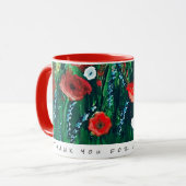 Koffiebeker voor haar acrylschilderende cadeau mok (Voorkant links)