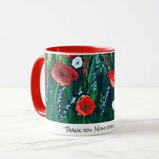 Koffiebeker voor haar acrylschilderende cadeau mok (Voorkant links)