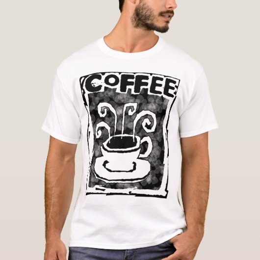 Koffiebeker voor witte Shirten T-shirt (Voorkant)