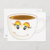 Koffiebeker - Vrouw Briefkaart (Voorkant / Achterkant)