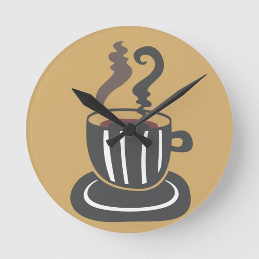 Koffiebeker wandklok (Voorkant)