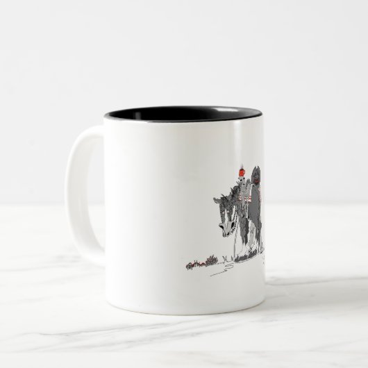 Koffiebeker Westerne Art Cartoon Tweekleurige Koffiemok (Voorkant links)