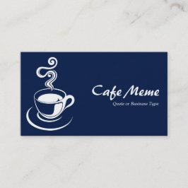 Koffiebeker - White en Dark Blue 01744 Visitekaartje