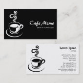 Koffiebeker - wit en zwart visitekaartje (Voorkant / Achterkant)