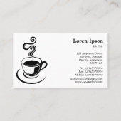 Koffiebeker - wit en zwart visitekaartje (Achterkant)