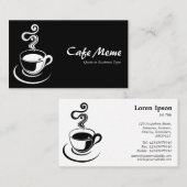 Koffiebeker - wit en zwart visitekaartje (Voorkant / Achterkant)