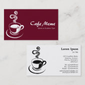 Koffiebeker - Witte en diepe misdaad 65001d Visitekaartje (Voorkant / Achterkant)