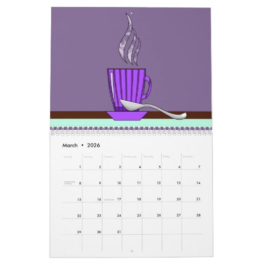 Koffiebekerkalender 2025 kalender (Mar 2026)