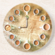 Koffiebekerklok Koffietijd ontwerp