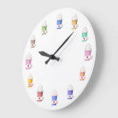 Koffiebekers in volledige kleuren, luiers grote klok (Hoek)