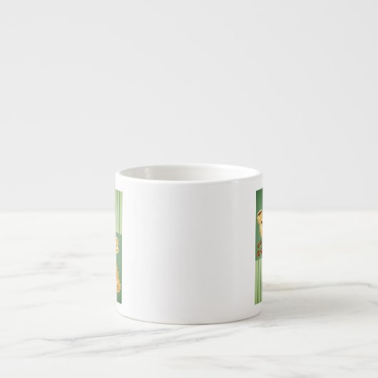 Koffiebekers, koffiepotten en koffiebonen espresso kop (Voorkant)