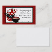 Koffiebekers, Ladybug, zwart, rood, Visitekaartje (Voorkant / Achterkant)