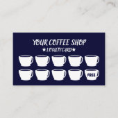 Koffiebekers Navy Blue Cafe Customer Loyalty (Voorkant)