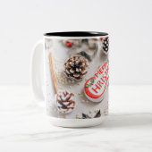 Koffiebekers, warme cacao tweekleurige koffiemok (Voorkant links)