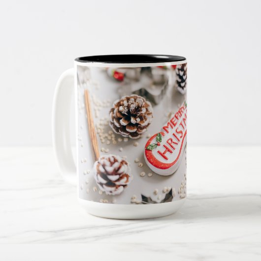 Koffiebekers, warme cacao tweekleurige koffiemok (Voorkant links)