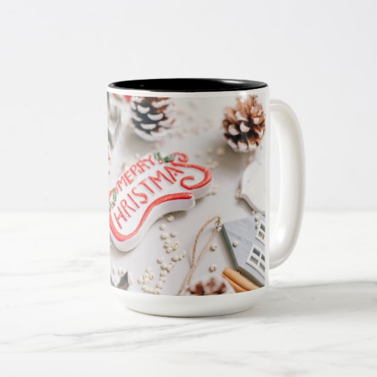 Koffiebekers, warme cacao tweekleurige koffiemok (Voorkant rechts)