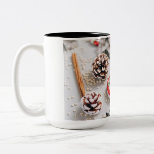 Koffiebekers, warme cacao tweekleurige koffiemok (Links)