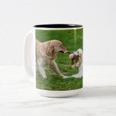 Koffiebekers, warme cacao tweekleurige koffiemok (Voorkant links)