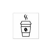 koffiebekersilhouet rubberstempel (Afrduk)