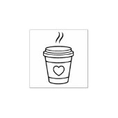 koffiebekersilhouet rubberstempel (Afrduk)