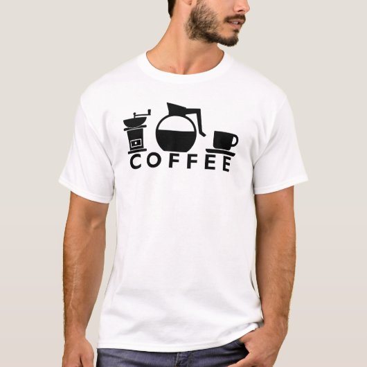Koffiebenodigdheden T-shirt (Voorkant)
