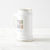 Koffiebier Stein Custom Company Logo Promotioneel Bierpul (Voorkant links)