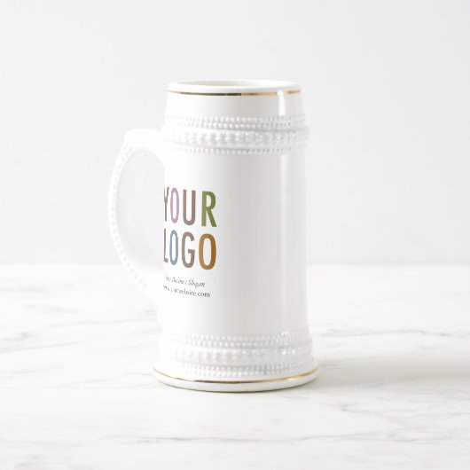Koffiebier Stein Custom Company Logo Promotioneel Bierpul (Voorkant links)