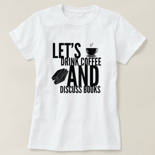 Koffieboeken die T-Shirt lezen (Design voorkant)