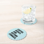 Koffieboeken en Oxford Commas Cool Teacher Grappig Kartonnen Onderzetters (Insitu)