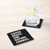 Koffieboeken en Oxford Commas Cool Teacher Grappig Kartonnen Onderzetters (Insitu)