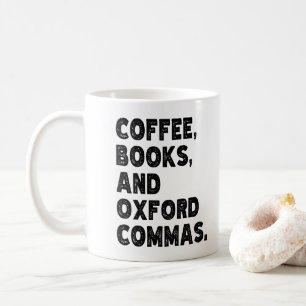 Koffieboeken en Oxford Commas Cool Teacher Grappig Koffiemok