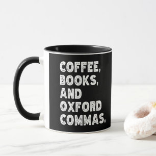 Koffieboeken en Oxford Commas Cool Teacher Grappig Mok