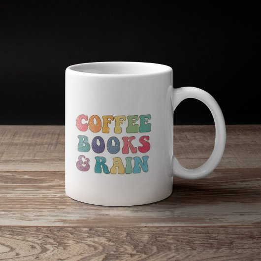 Koffieboeken en -regen koffiemok