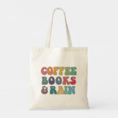 Koffieboeken en regen  tote bag (Achterkant)