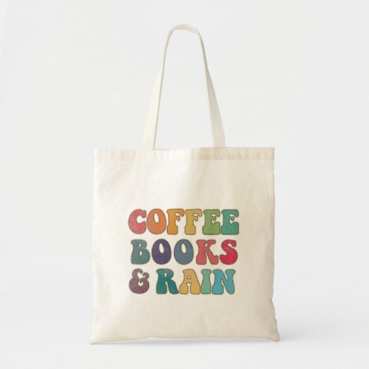 Koffieboeken en regen  tote bag (Voorkant)