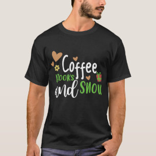 Koffieboeken en sneeuw, Kerstmis Ugly Sweater T-shirt